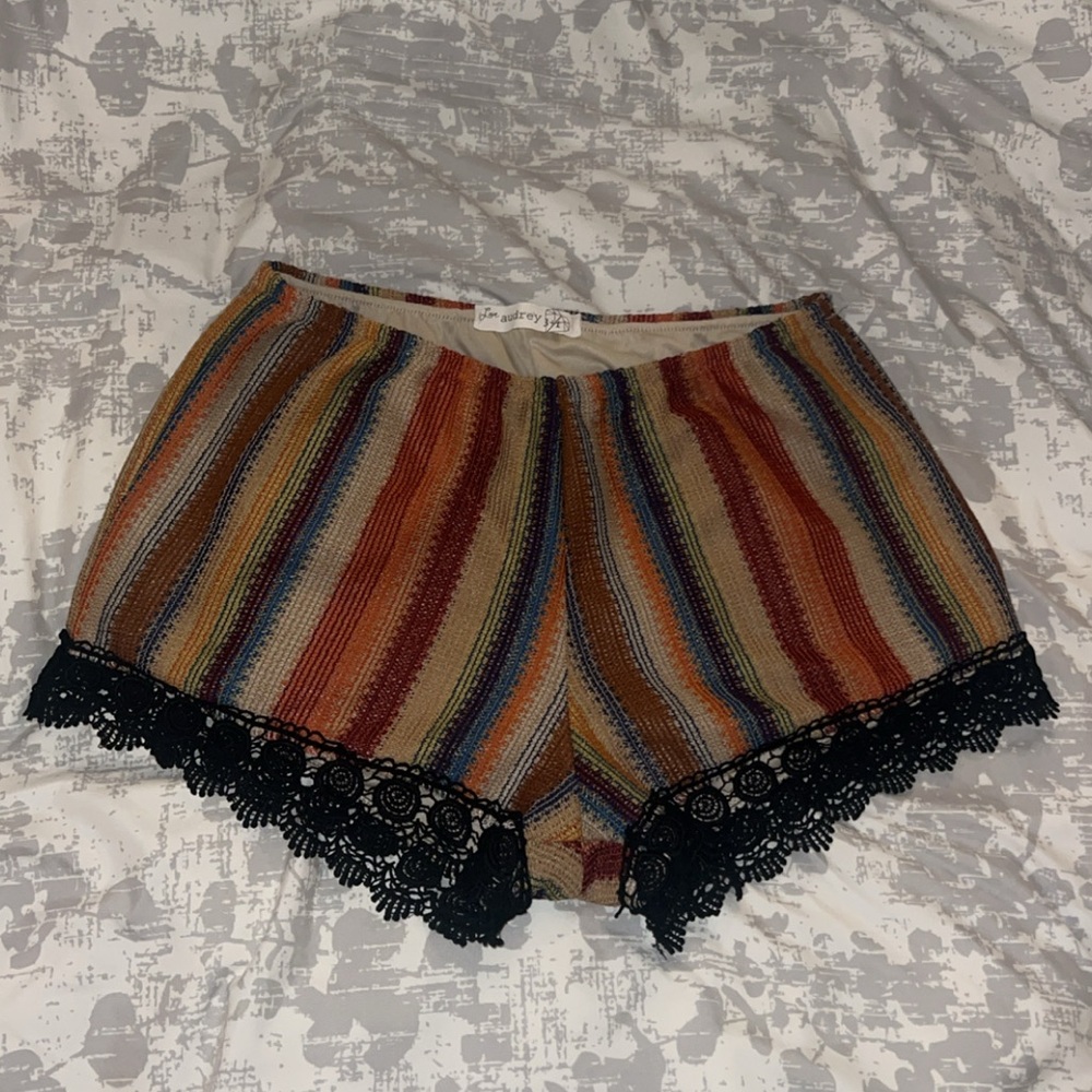 Love Audrey Striped Shorts